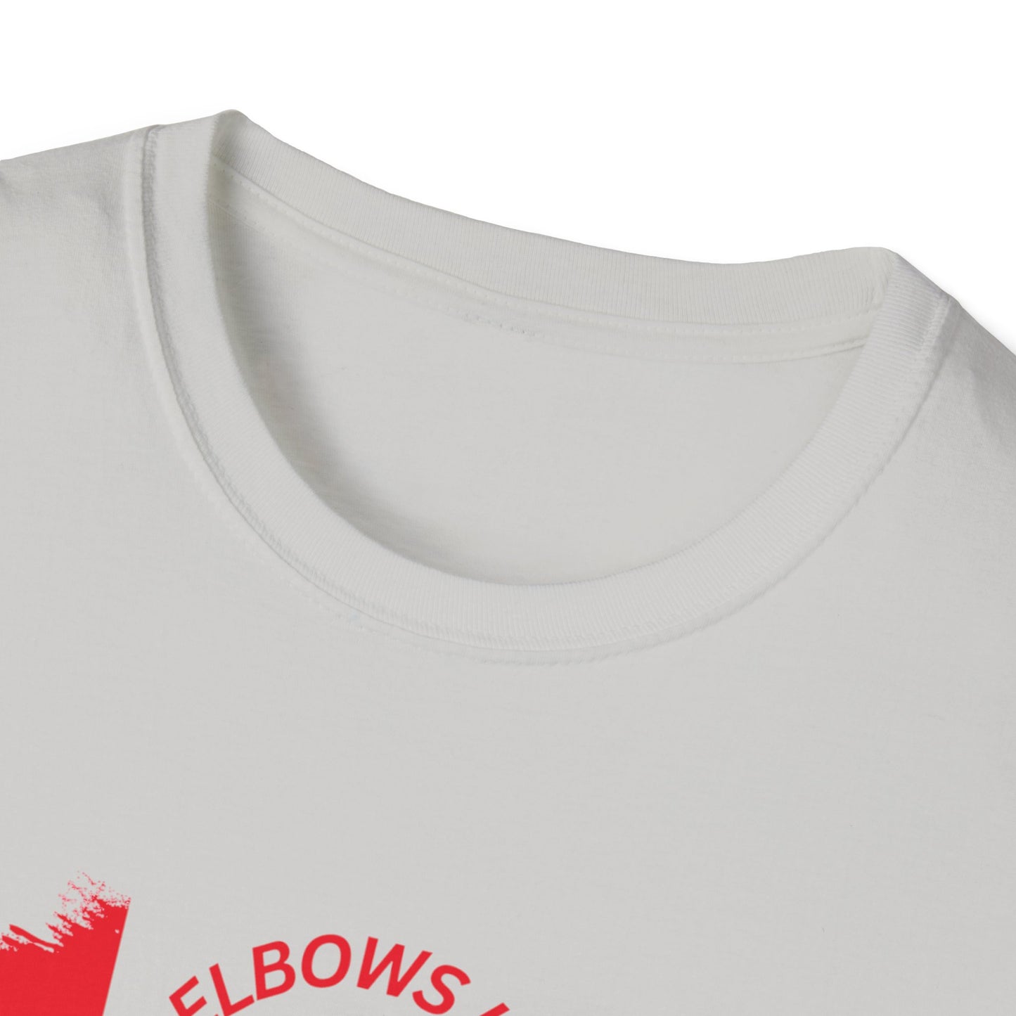 Elbows Up Canadian Flag T-Shirt - Fun Unisex Softstyle Tee