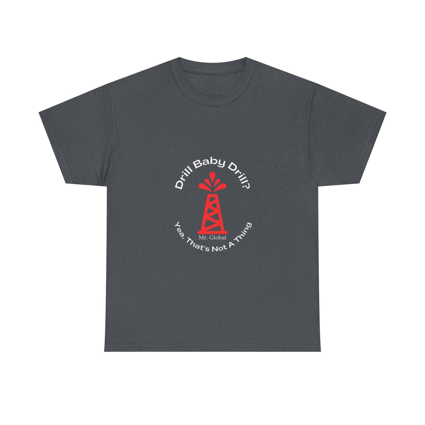 Unisex Heavy Cotton Tee - Bold Oil Rig Graphic Tee