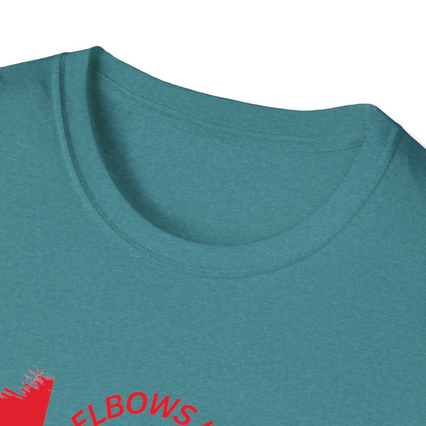 Elbows Up Canadian Flag T-Shirt - Fun Unisex Softstyle Tee