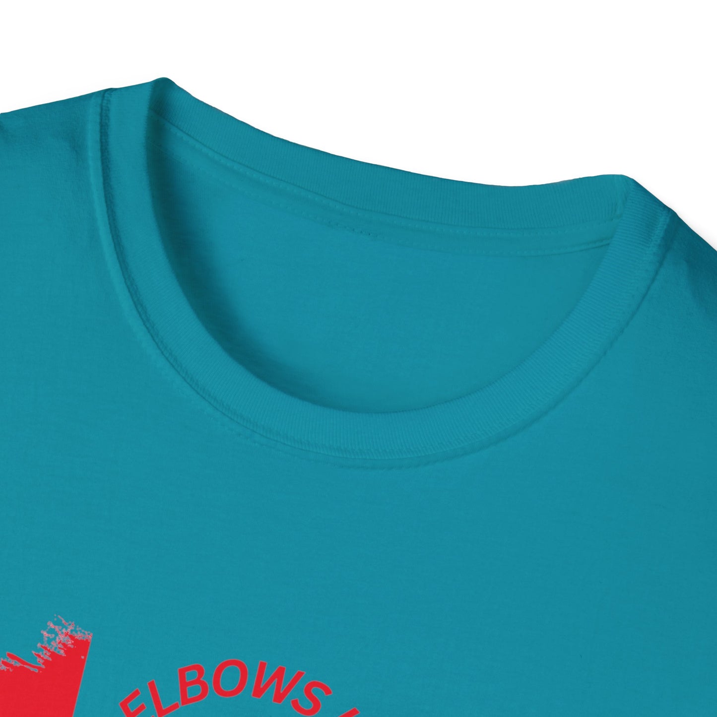 Elbows Up Canadian Flag T-Shirt - Fun Unisex Softstyle Tee