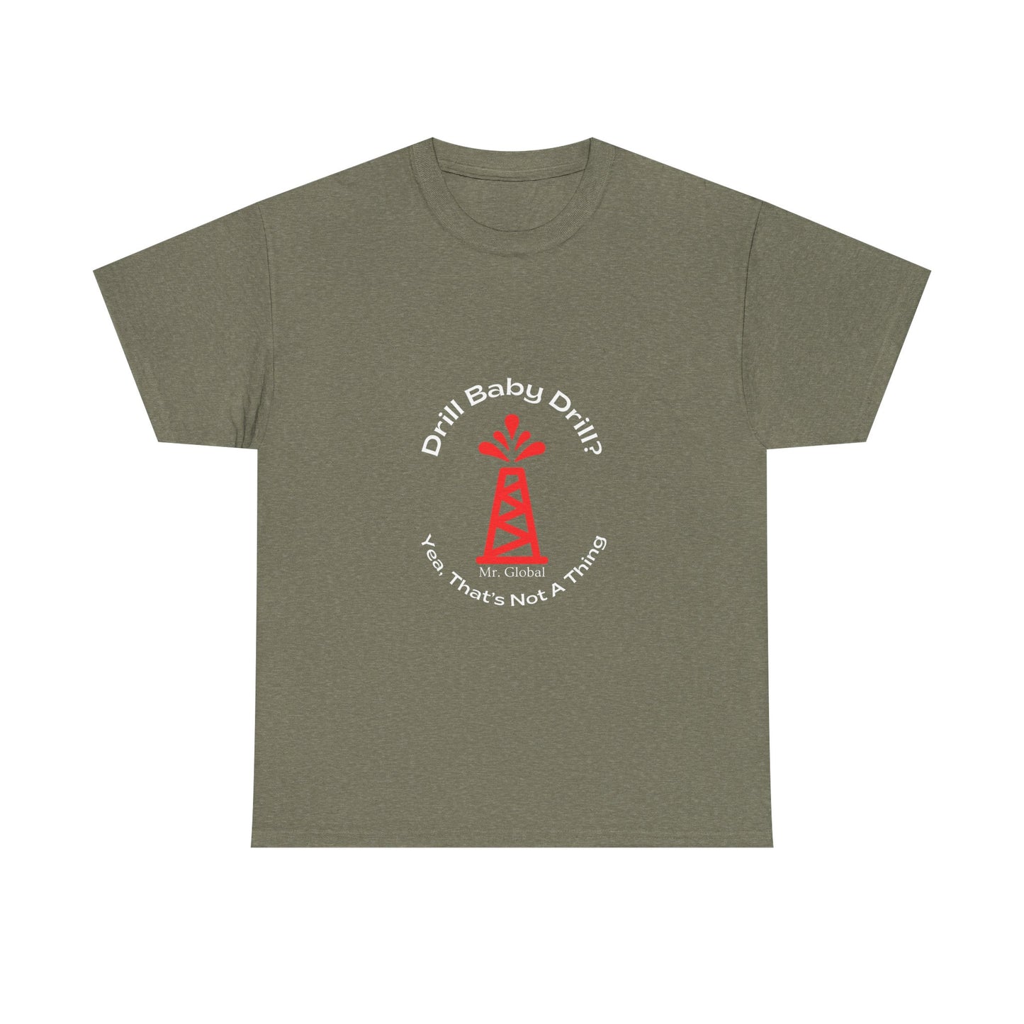 Unisex Heavy Cotton Tee - Bold Oil Rig Graphic Tee