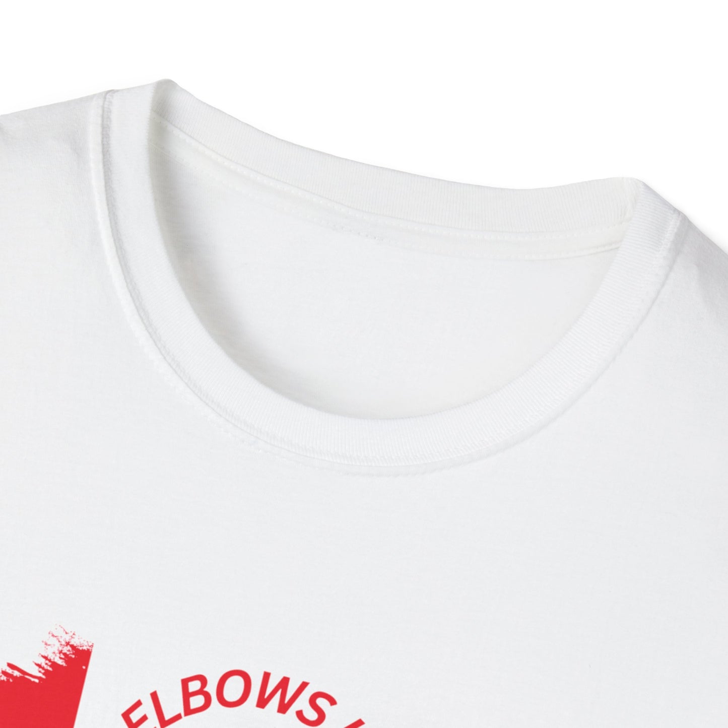 Elbows Up Canadian Flag T-Shirt - Fun Unisex Softstyle Tee