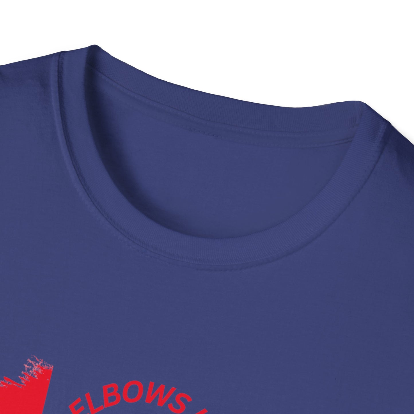 Elbows Up Canadian Flag T-Shirt - Fun Unisex Softstyle Tee