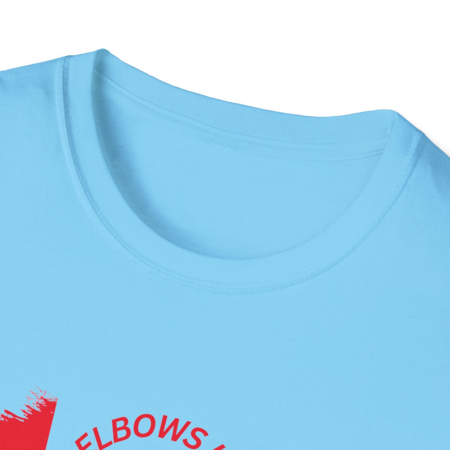 Elbows Up Canadian Flag T-Shirt - Fun Unisex Softstyle Tee