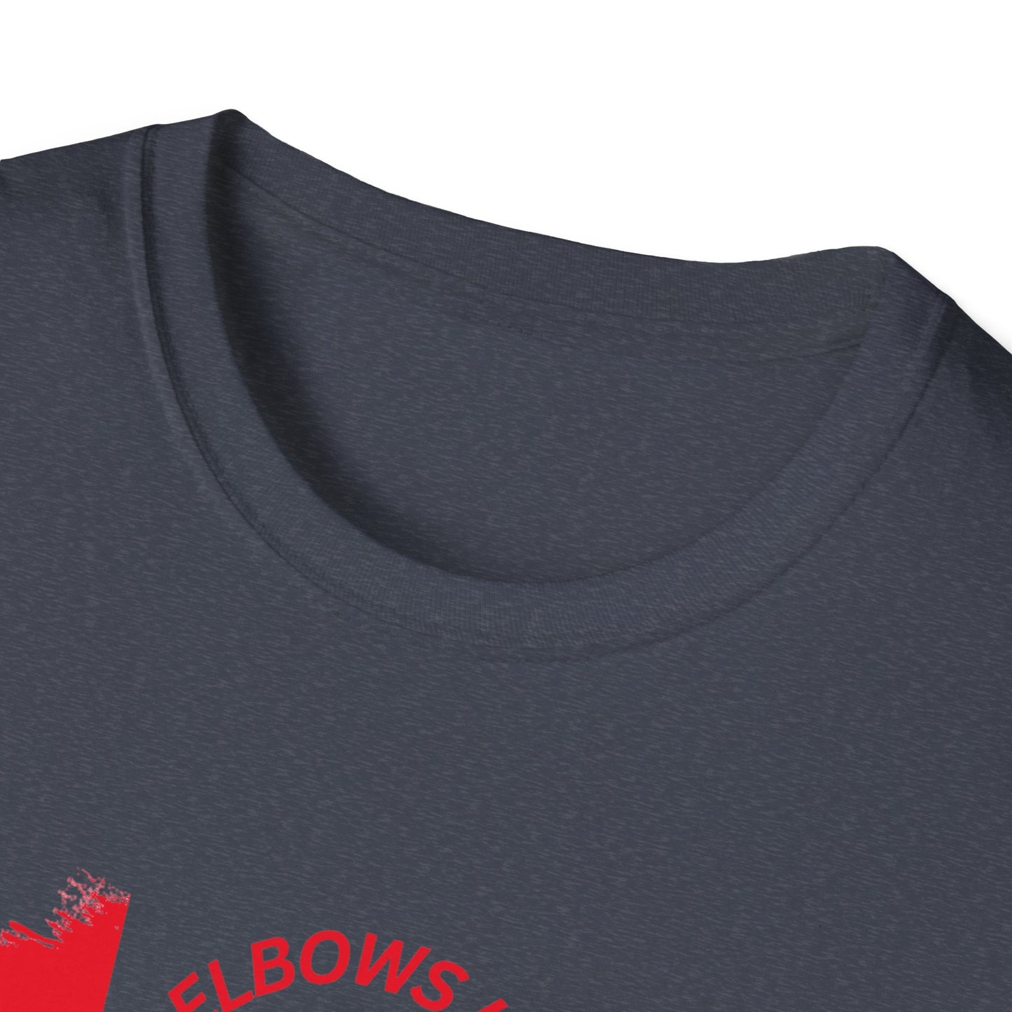 Elbows Up Canadian Flag T-Shirt - Fun Unisex Softstyle Tee