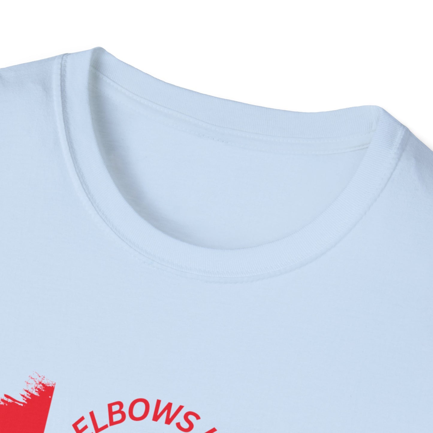 Elbows Up Canadian Flag T-Shirt - Fun Unisex Softstyle Tee