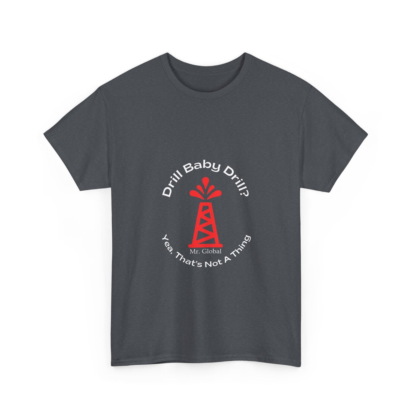 Unisex Heavy Cotton Tee - Bold Oil Rig Graphic Tee