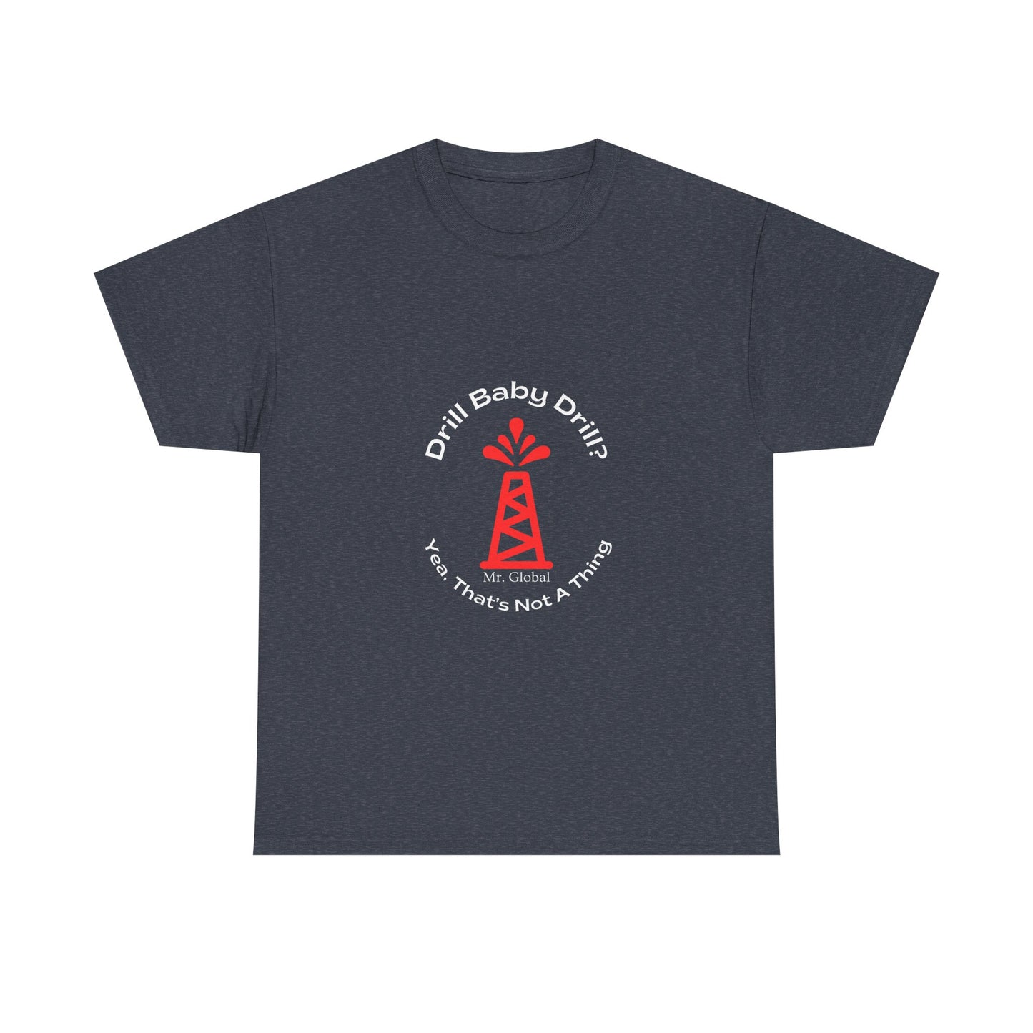 Unisex Heavy Cotton Tee - Bold Oil Rig Graphic Tee