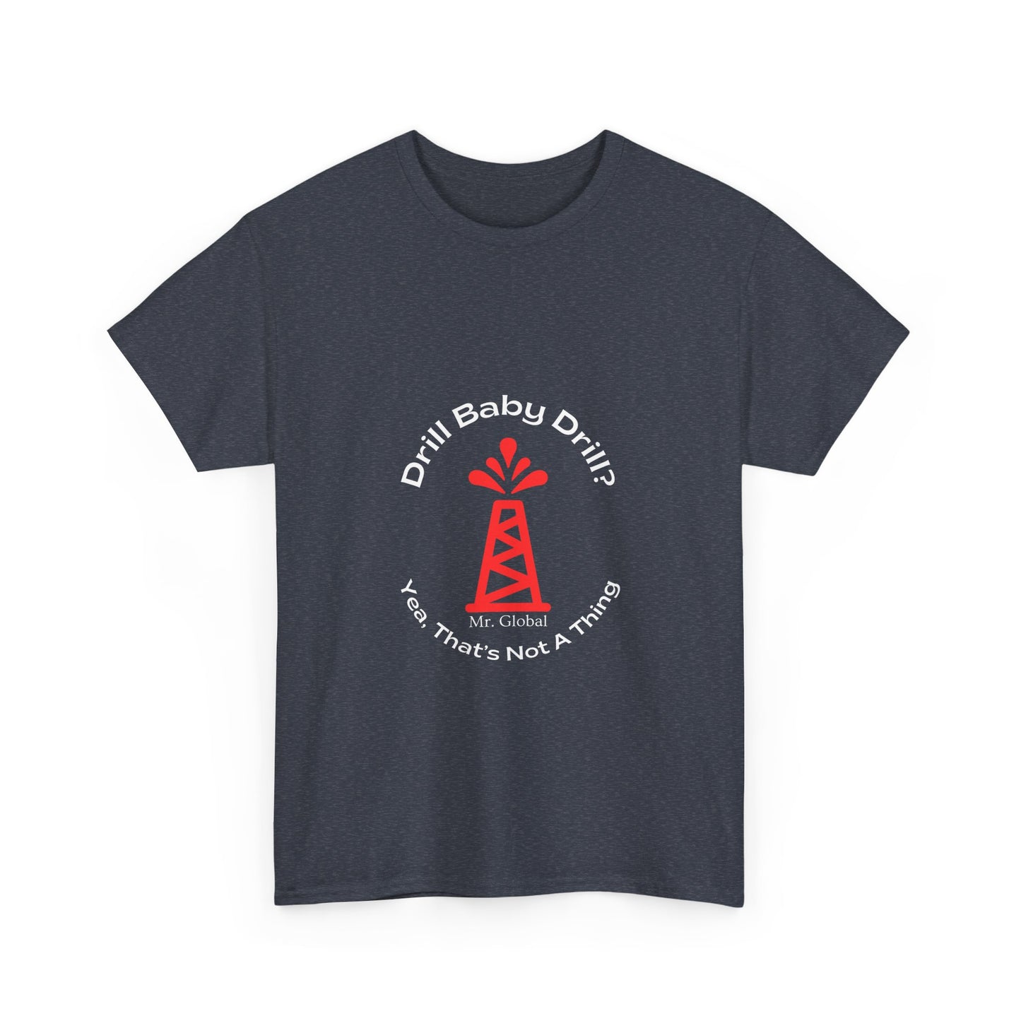 Unisex Heavy Cotton Tee - Bold Oil Rig Graphic Tee