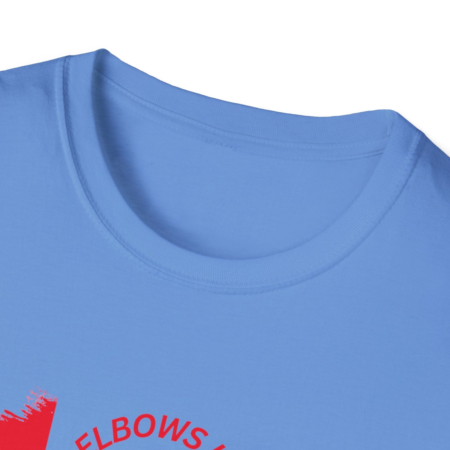 Elbows Up Canadian Flag T-Shirt - Fun Unisex Softstyle Tee