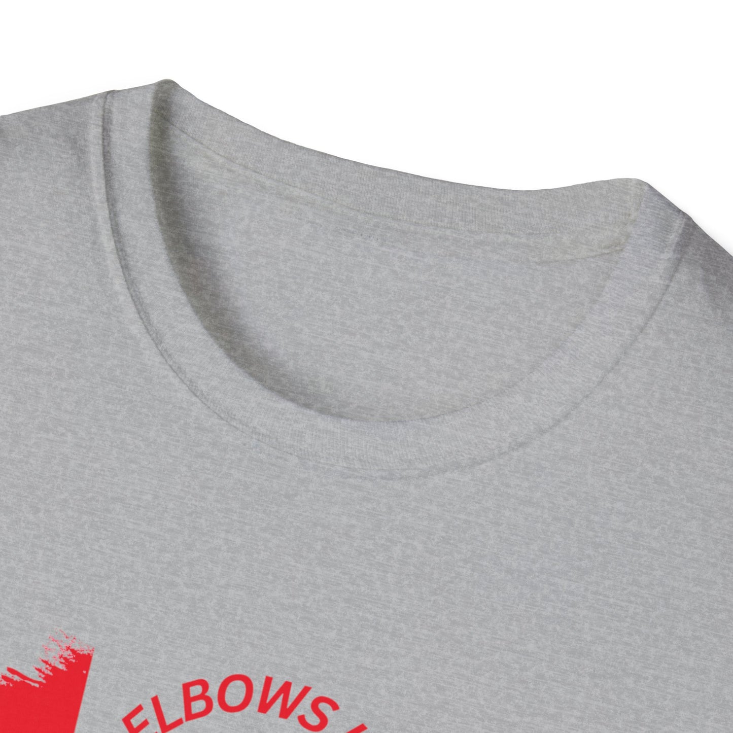 Elbows Up Canadian Flag T-Shirt - Fun Unisex Softstyle Tee