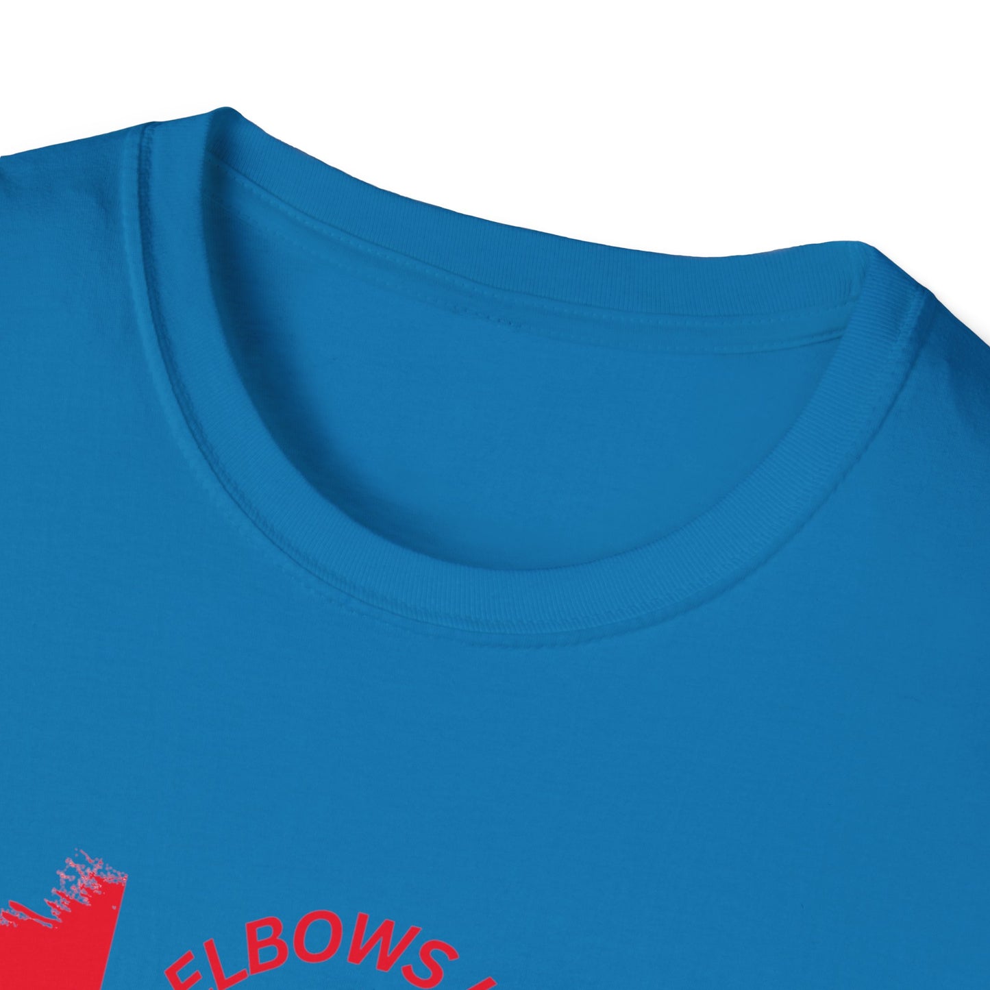 Elbows Up Canadian Flag T-Shirt - Fun Unisex Softstyle Tee