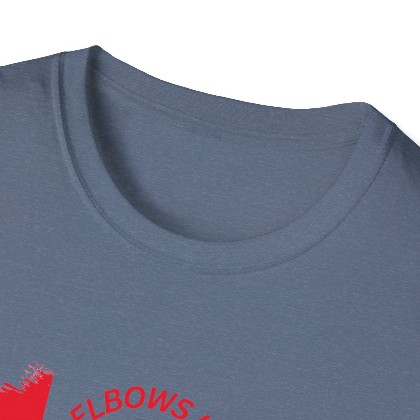 Elbows Up Canadian Flag T-Shirt - Fun Unisex Softstyle Tee